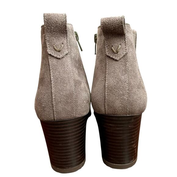 Vionic Paloma suede wedge bootie sz 9 gray beige - Picture 3 of 10